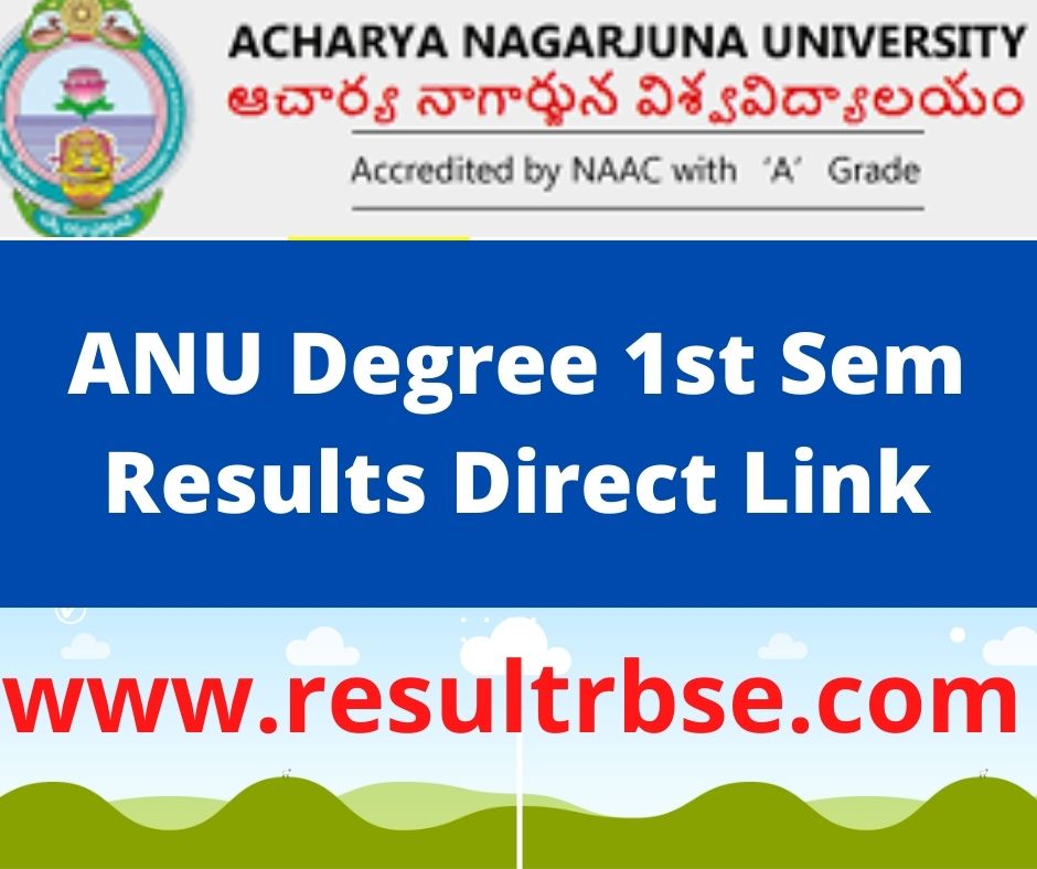 ANU Degree 1st Sem Results 2024 UG 1st Sem Exam Result Name Wise