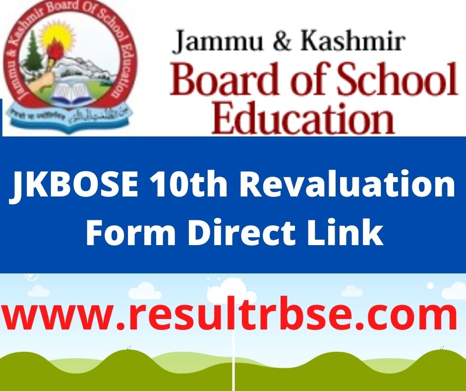 JKBOSE 10th Revaluation Form 2024 Apply For Jammu Division
