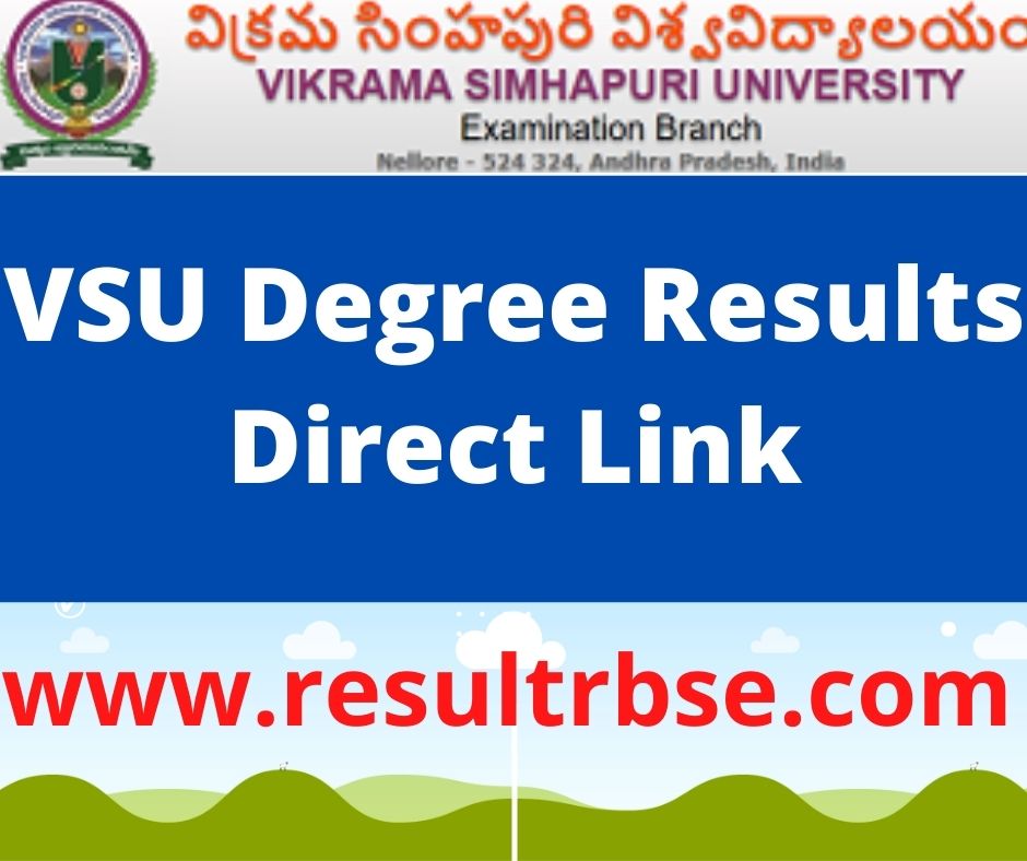 VSU Degree Results 2024 UG PG 1st 2nd 3rd 4th 5th 6th Sem Result Link