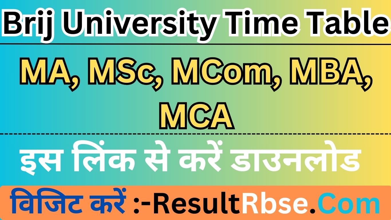 MSBU MA Time Table 2024 MSc Pre/ Final Year Exam Date