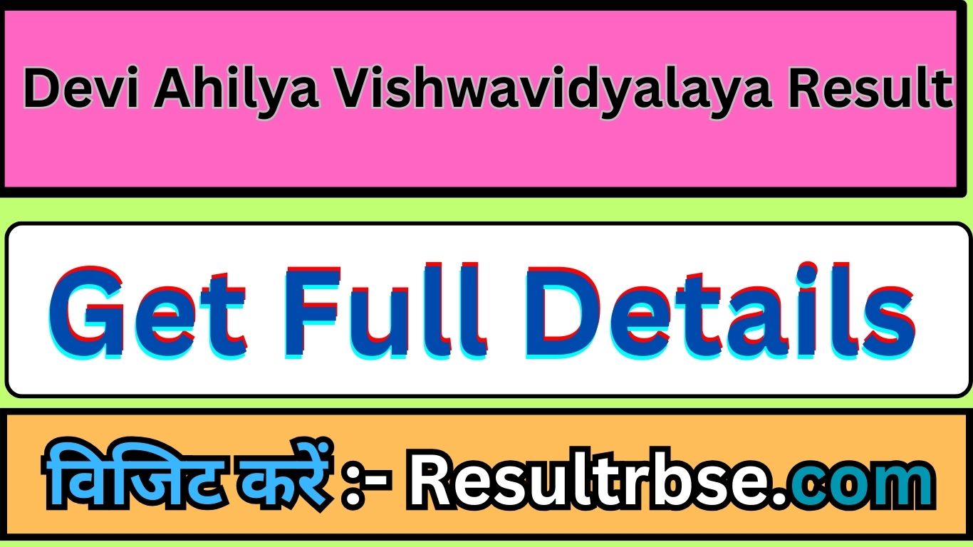 DAVV Result 2024 Odd/Even Semester Exam Result Name Wise