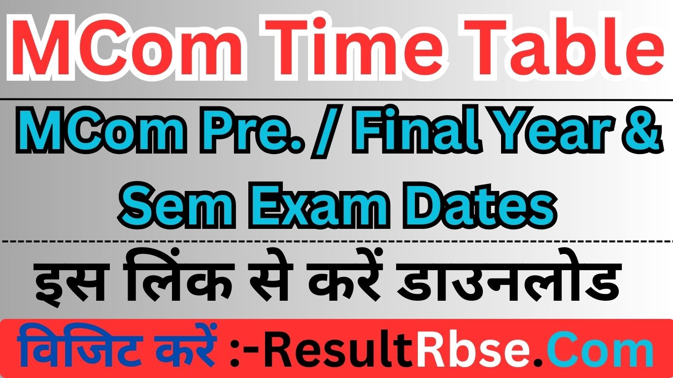 Time Table 2024 Previous & Final Year Exam Date Sheet